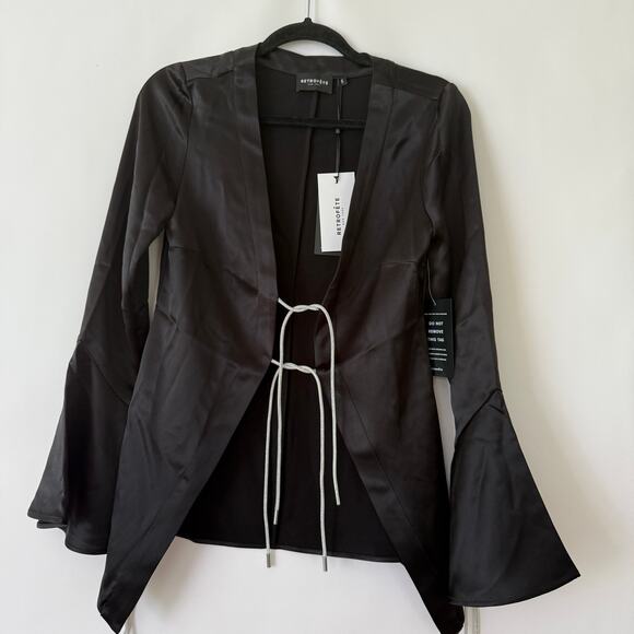 Retrofête Womens Svea Blouse Blazer Black Size S NWT - Picture 7 of 9